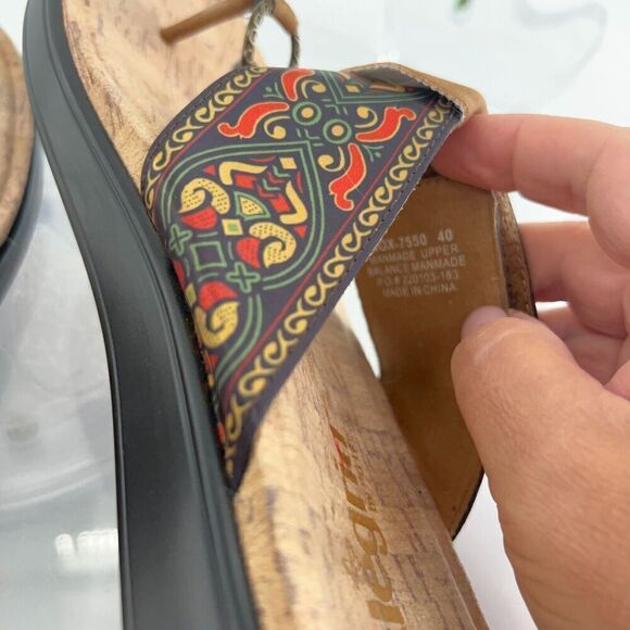 Alegria Women Moxi Sandal Size 40 10 Free Spirit Saddle Platform Slide Thong - Picture 12 of 14